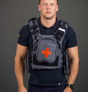 Бронежилет волонтерський або медичний із пристібним рюкзаком